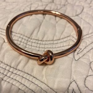 Kate Spade Rose Gold sailor's knot hinge bangle